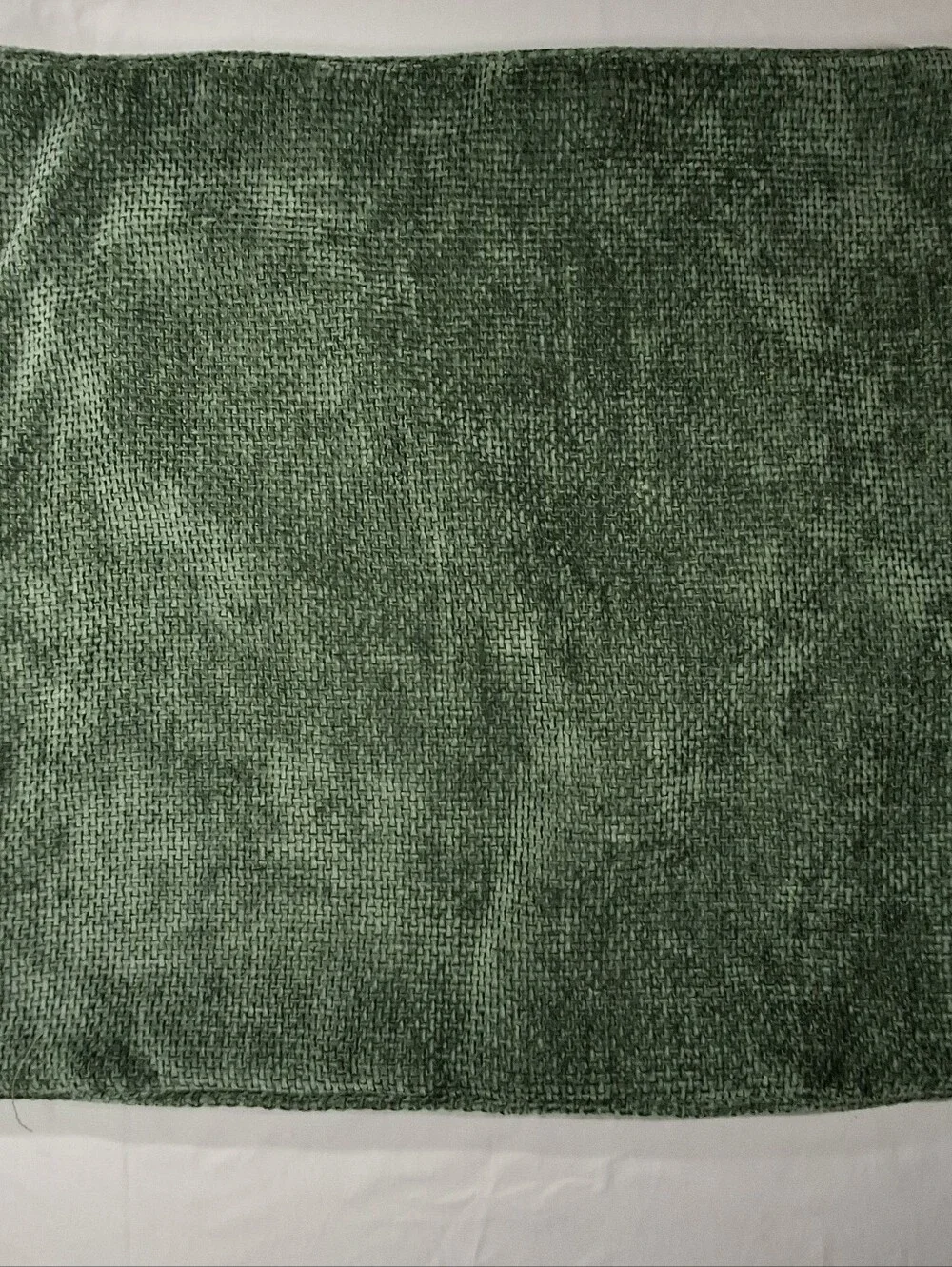 2 Callisto Home Forest Green Chenille Velvet Textured Throw Pillow Covers 24x24